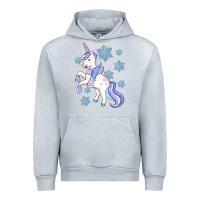 Heather Grey Winter unicorn Urban Hoodie - Artiststas