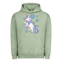 Pigment Oil Green Winter unicorn Urban Hoodie - Artiststas