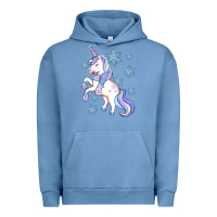 Pigment Pebble Blue Winter unicorn Urban Hoodie - Artiststas