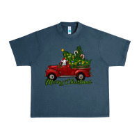 Midnight Navy merry christmas baby sheep trees with truck Urban Heavy Tee - RanaPortraitStore
