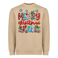 Mushroom merry christmas y'all Heavyweight Sweatshirt - Zillion Design Studio