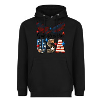 Black Western God Bless The USA Heavyweight Hoodie - LillyAllenDesigns