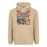Mushroom Western God Bless The USA Heavyweight Hoodie - LillyAllenDesigns