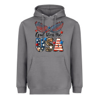 Western God Bless The Usa Heavyweight Hoodie | Teevron