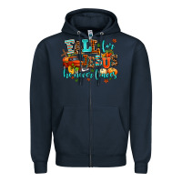 Navy fall for jesus he never leaves Zipper Hoodie - AdoDesignShop