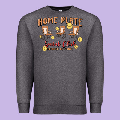 Glitter Softball Premium Sweatshirt Designed By Maliassmallbusiness