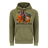 Vintage Olive Happy Howl-o-ween Vintage Hoodie - RanaPortraitStore