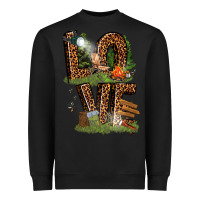 Black love camping Heavyweight Sweatshirt - texasbilliewilder