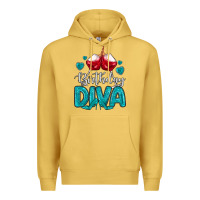 Antique Gold birthday diva turquoise Premium Hoodie - MaliasSmallBusiness