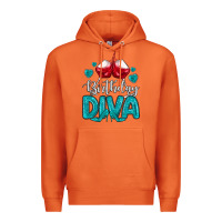Carrot birthday diva turquoise Premium Hoodie - MaliasSmallBusiness