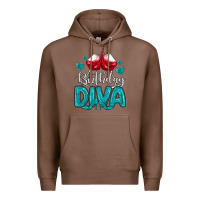 Chestnut birthday diva turquoise Premium Hoodie - MaliasSmallBusiness