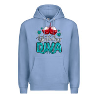 Colony Blue birthday diva turquoise Premium Hoodie - MaliasSmallBusiness