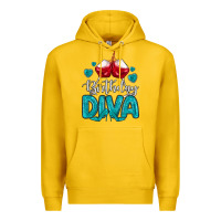 Lemon birthday diva turquoise Premium Hoodie - MaliasSmallBusiness
