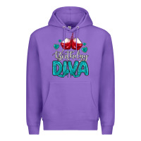Purple birthday diva turquoise Premium Hoodie - MaliasSmallBusiness