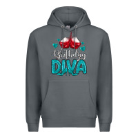 Rock birthday diva turquoise Premium Hoodie - MaliasSmallBusiness