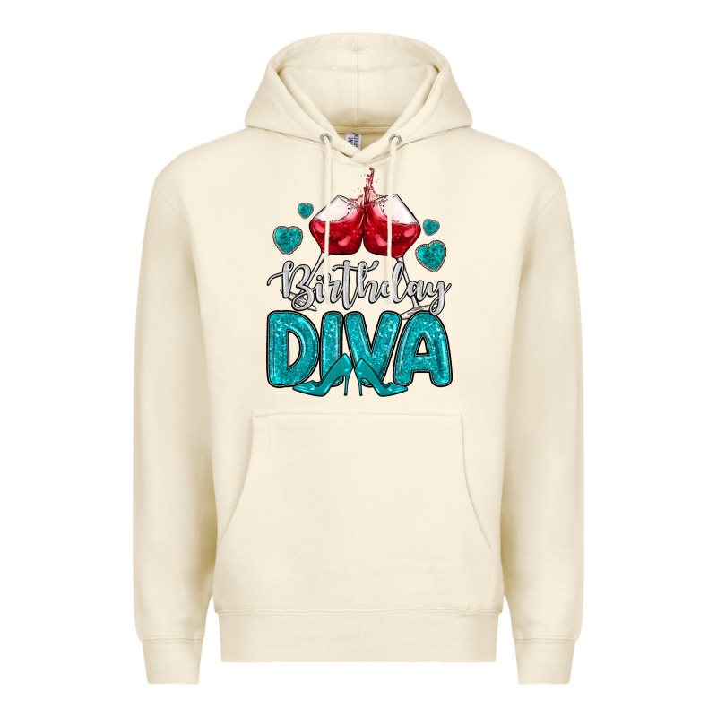 Birthday Diva Turquoise Premium Hoodie by MaliasSmallBusiness | Teevron