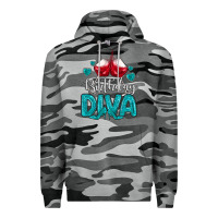 Slate Camo birthday diva turquoise Premium Hoodie - MaliasSmallBusiness