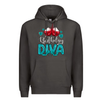 Smoke birthday diva turquoise Premium Hoodie - MaliasSmallBusiness