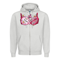 Dove Grey Hour Breast Cancer Bra Zipper Hoodie - Artiststas