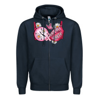 Navy Hour Breast Cancer Bra Zipper Hoodie - Artiststas