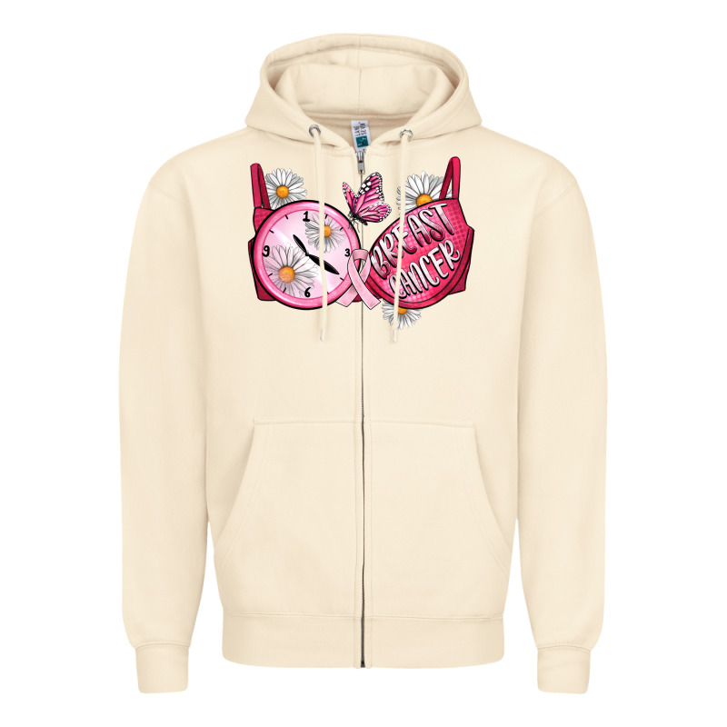 Hour Breast Cancer Bra Zipper Hoodie by Artiststas | Teevron