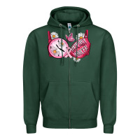 Sports Green Hour Breast Cancer Bra Zipper Hoodie - Artiststas