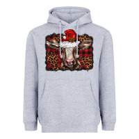 Heather Grey Christmas background baby calf Heavyweight Hoodie - BarkalooDesign