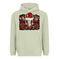 Matcha Christmas background baby calf Heavyweight Hoodie - BarkalooDesign