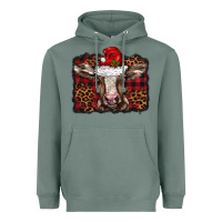 Sage Christmas background baby calf Heavyweight Hoodie - BarkalooDesign