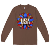 Chestnut american sunflower Long Sleeve Tee - HRA Design Shop