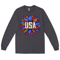 Smoke american sunflower Long Sleeve Tee - HRA Design Shop
