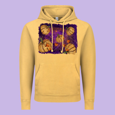 Vintage Hoodie Halloween Pumpkin Cobweb Background