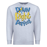 Heather Grey down right perfect Premium Sweatshirt - MaliasSmallBusiness