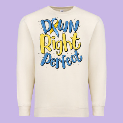 Down Right Perfect Premium Sweatshirt Designed By Maliassmallbusiness