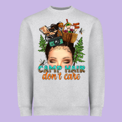 Heavyweight Sweatshirt messy bun camp hair dont care