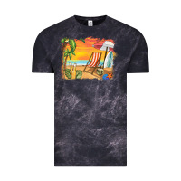 Cloud Black sunset beach background Vintage Tee - BarkalooDesign