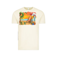 Vintage Arctic sunset beach background Vintage Tee - BarkalooDesign