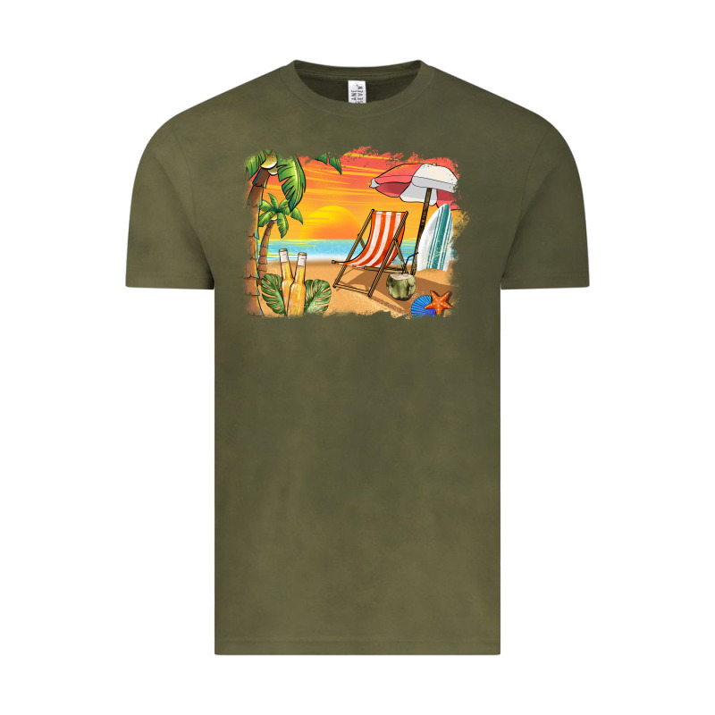 Sunset Beach Background Vintage Tee by BarkalooDesign | Teevron