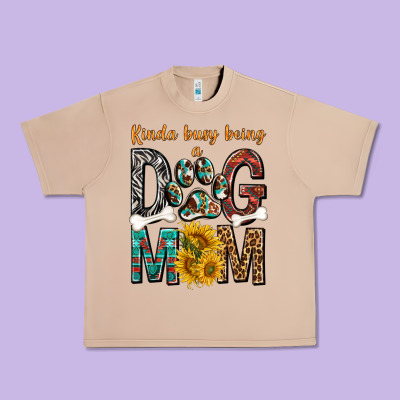 Kinda Busy Being A Dog Mom Urban Heavy Tee Designed By Texasbilliewilder