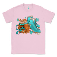 Bubblegum Pink Winter Ice Skating Boots And Coffee Classic Tee - FaDigitalArtStudio