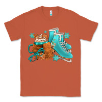 Copper Winter Ice Skating Boots And Coffee Classic Tee - FaDigitalArtStudio