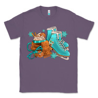 Lavender Winter Ice Skating Boots And Coffee Classic Tee - FaDigitalArtStudio