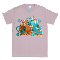 Lilac Winter Ice Skating Boots And Coffee Classic Tee - FaDigitalArtStudio