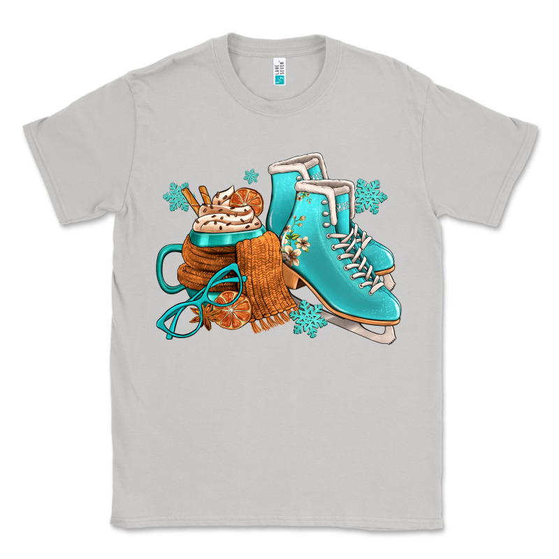 Winter Ice Skating Boots And Coffee Classic Tee by FaDigitalArtStudio | Teevron
