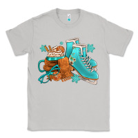 Moon Dust Winter Ice Skating Boots And Coffee Classic Tee - FaDigitalArtStudio