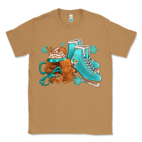 Toasted Coconut Winter Ice Skating Boots And Coffee Classic Tee - FaDigitalArtStudio