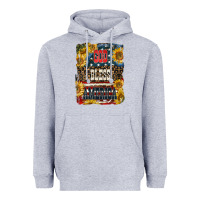 Heather Grey Western God Bless America Heavyweight Hoodie - LillyAllenDesigns