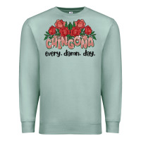 Seafoam chingona every damn day Premium Sweatshirt - MaliasSmallBusiness