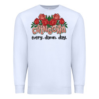 White chingona every damn day Premium Sweatshirt - MaliasSmallBusiness