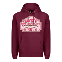 Burgundy santas hot chocolate Premium Hoodie - MaliasSmallBusiness